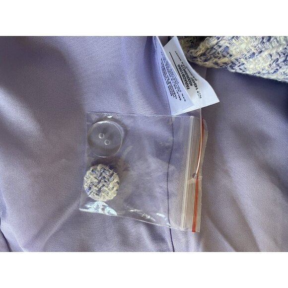 NEW Favorite Daughter The Dasha Houndstooth Check Tweed Lilac Top- Size 14 - Picture 12 of 13